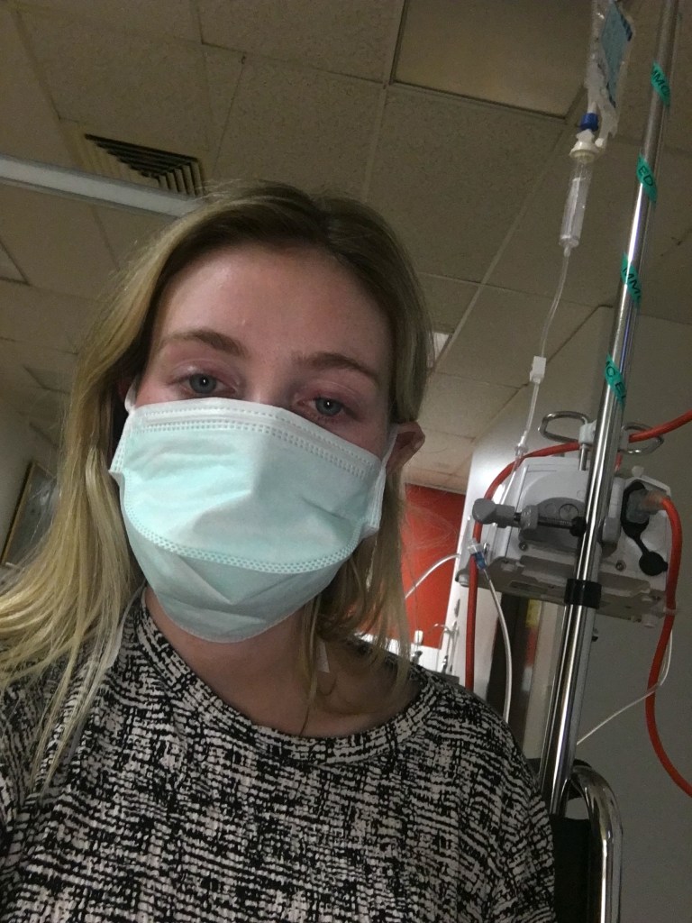 I wasn't allowed anywhere in the hospital besides my room without a mask, so holding off on surgery was probably for the best...