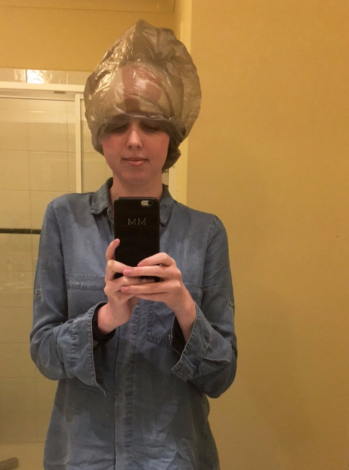 I think I nailed showering-post-surgery 😂